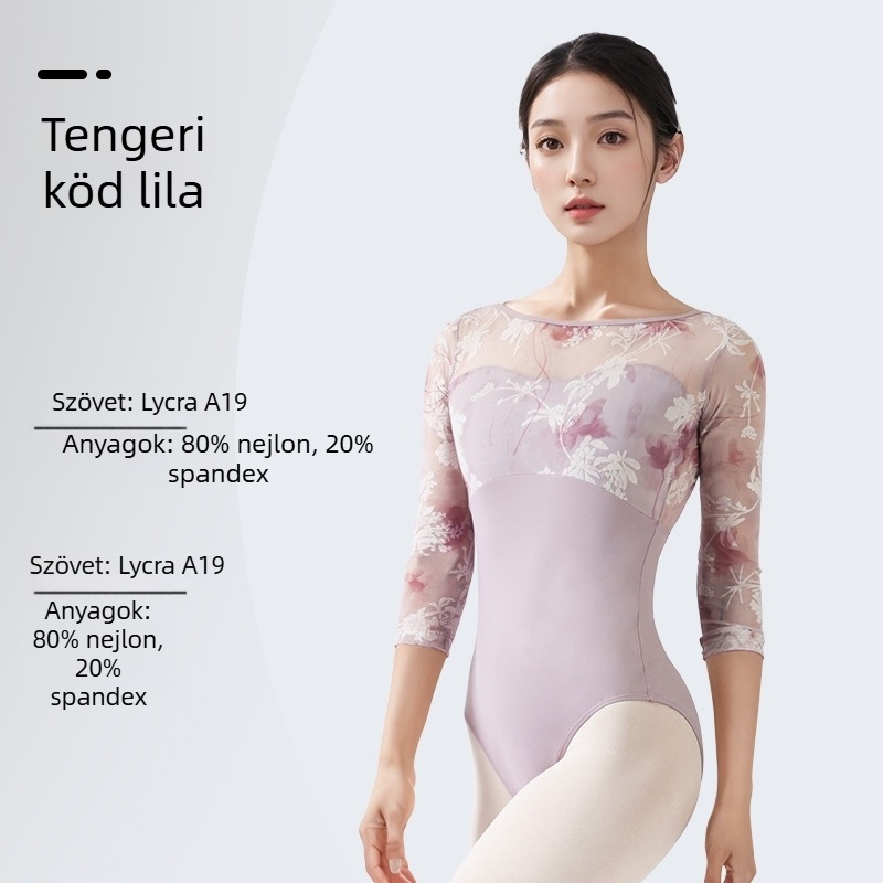 Férfi nylon hosszú ujjú táncoverál, 80% nylon, táncruha