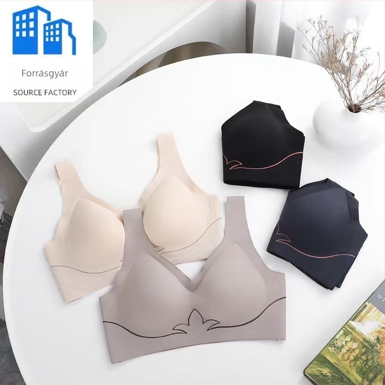 Grafén-latex varrat nélküli melltartó hátsó formázással, jég-selyem anyaggal, push-up, jóga és sport nőknek