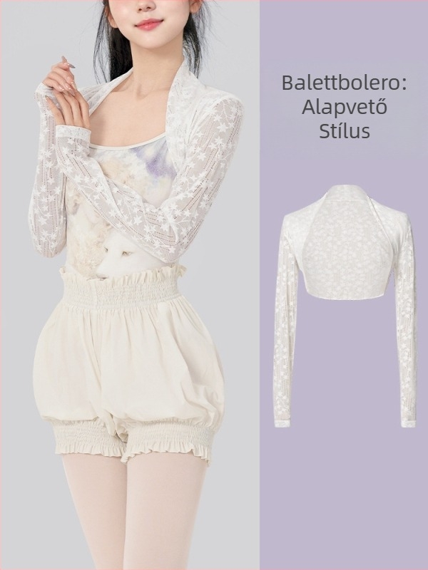 Balett edzés felső váll nélküli, csipskével, nylon/spandex anyag, minden évszakban, női táncos ruházat