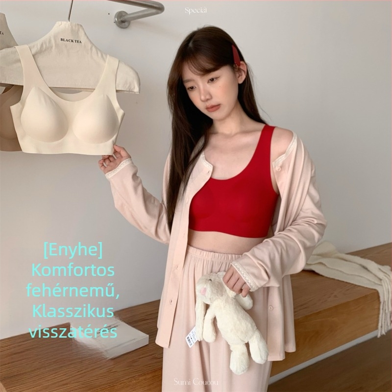 Melltartó camisz-stílusban, modal anyag, bélés mulberry selyem, kosár 3/4, vékony formázott kosár, láthatatlan dizájn