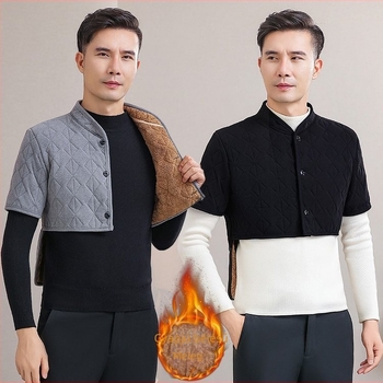 Férfiaknak meleg vállmelegítő sál fleece-bélés, nagy méret, nyak- és derékvédő, őszi-téli