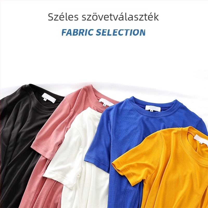 Egyedi ruházatgyártás — OEM és gyártás rajzok szerint, kötött T-pólók rövid ujjú, pamut és keverékek