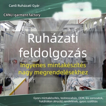 Szőtt kabát – OEM testreszabott gyártás, minta alapján történő feldolgozás; 3 napos próba, gyártási kapacitás 3000 db/nap, közép- és felső kategória, rajzok szerint feldolgozás, 5 tervező, fő anyagok: 100% pamut, selyem, kašmír, gyapjú, poliészter