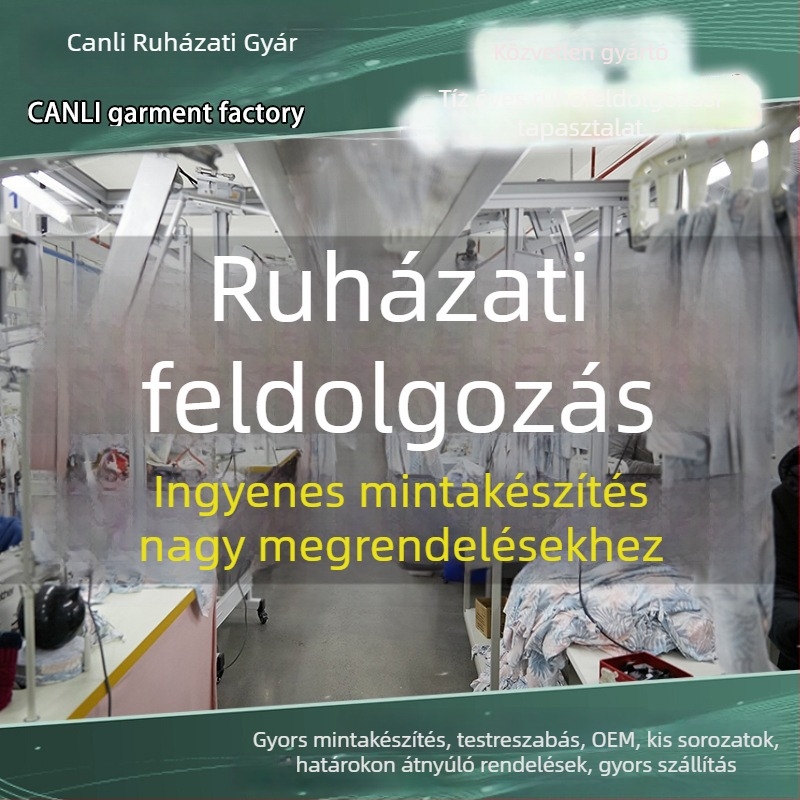 Szőtt kabát – OEM testreszabott gyártás, minta alapján történő feldolgozás; 3 napos próba, gyártási kapacitás 3000 db/nap, közép- és felső kategória, rajzok szerint feldolgozás, 5 tervező, fő anyagok: 100% pamut, selyem, kašmír, gyapjú, poliészter