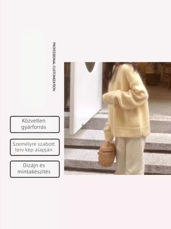 Hímzett kötött pulóver - Testreszabható minták/ OEM/ rajz alapján feldolgozás, 7 napos próbaidőszak, gyártási kapacitás 2000 darab, fő anyagok: Corduroy, Polyester, Acrylic, Spandex, Ice Silk