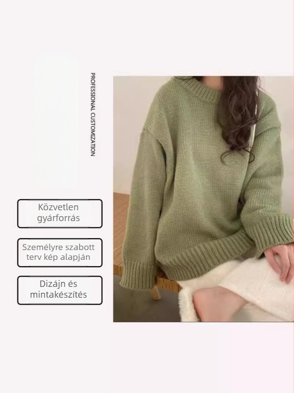 Hímzett kötött pulóver - Testreszabható minták/ OEM/ rajz alapján feldolgozás, 7 napos próbaidőszak, gyártási kapacitás 2000 darab, fő anyagok: Corduroy, Polyester, Acrylic, Spandex, Ice Silk