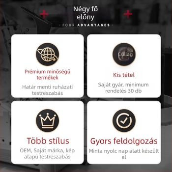 Szövött ruha gyártás – közép- és felső kategória, 7 napos próba, 500 db/nap, OEM/minta/rajz készítés