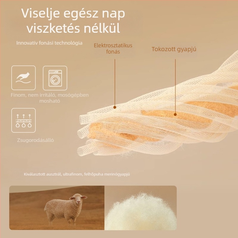 Női fél magas galléros kötött bázistop, őszi-téli gyapjú/kasmír keverék, karcsú szabás, divatos felső
