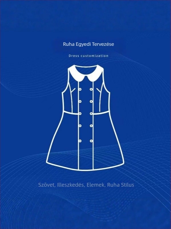 Kötött anyagú A-vonalú kapucnis ruha, egyszínű, közepes hosszúságú, 90–95% poliészter.