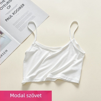 Modál rövid női top - Sling stílus, karcsú szabás, egyszínű minta, Modal anyag Spandexszel