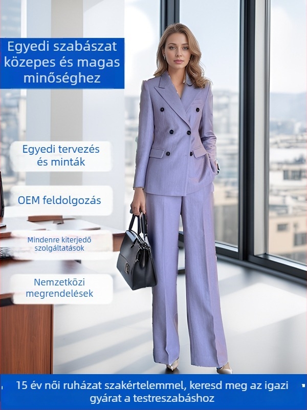 Gyapjú öltönyök professzionális viselethez – OEM gyártás, kis tételű gyártás, szabásminta készítés, magas színvonalú öltönyök