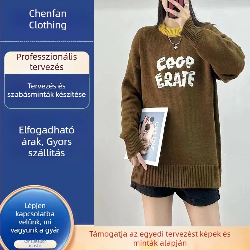 Női kötött rövid ujjú felső, egyszínű, sokoldalú casual stílus, testre szabható rajzok alapján vagy minták alapján, kis tételben OEM gyártás