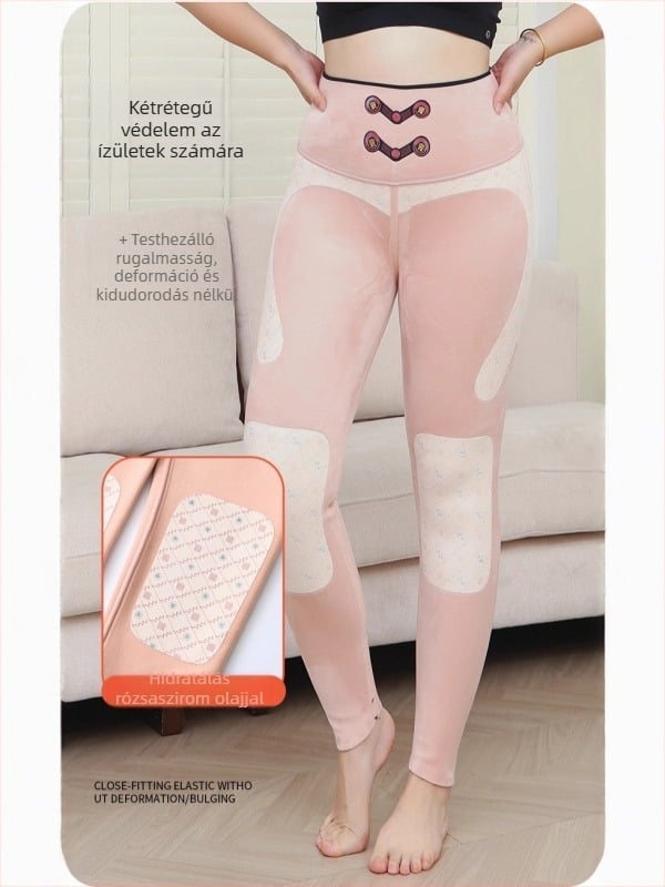 Plusz méretű Barbie-stílusú térdvédős leggings, hőérzékeny színváltóval, csúszásmentes, 2025-ös új modell nőknek