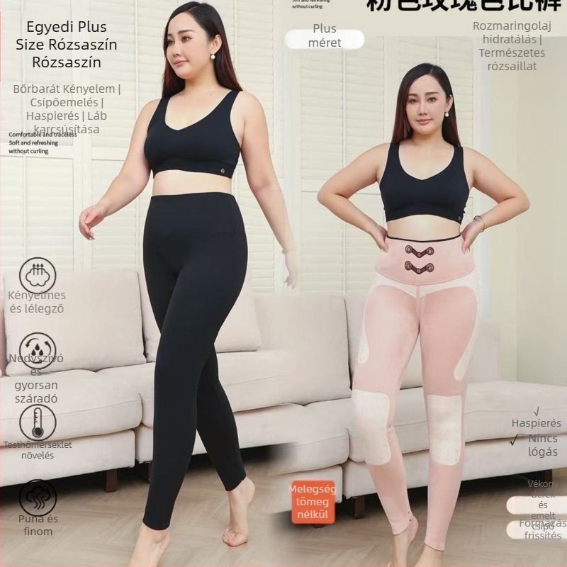 Plusz méretű Barbie-stílusú térdvédős leggings, hőérzékeny színváltóval, csúszásmentes, 2025-ös új modell nőknek