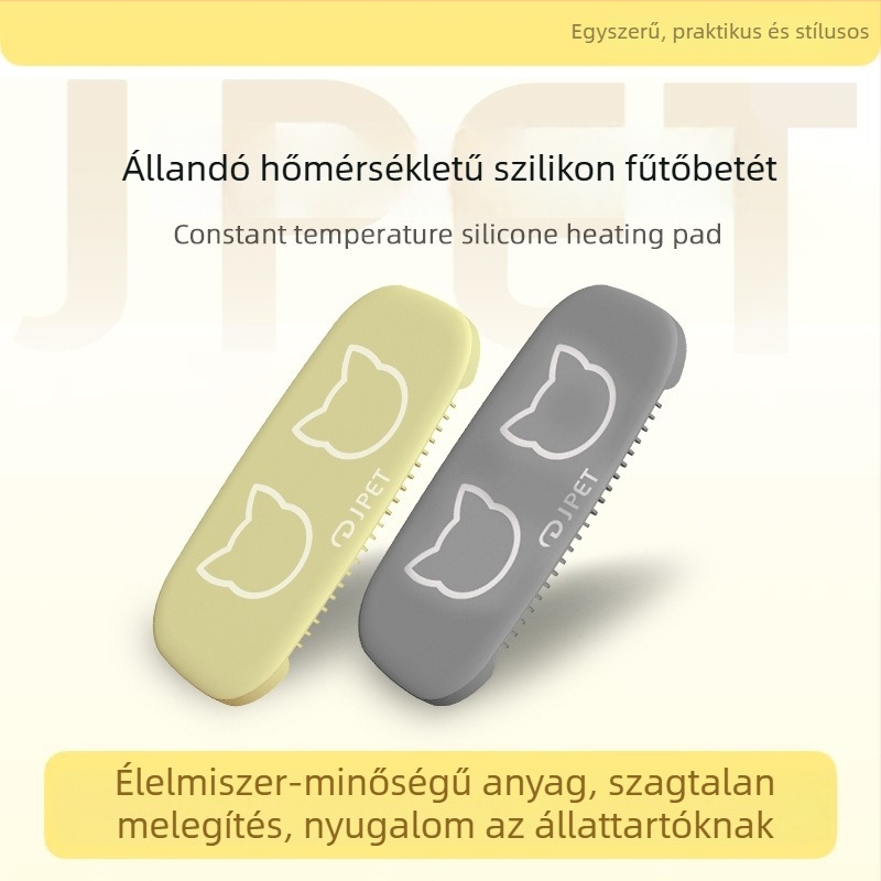 Macska vízadagoló termosztatikus fűtőpad, 30°C szilikonból — intelligens hőmérséklet-szabályozás téli használatra