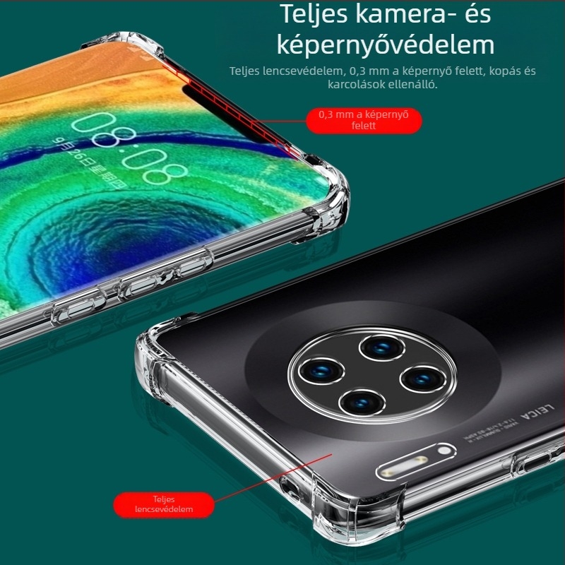 Huawei Mate30 szilikon védőtok – teljes lefedés, ütésálló kialakítás, anyaga: szilikon