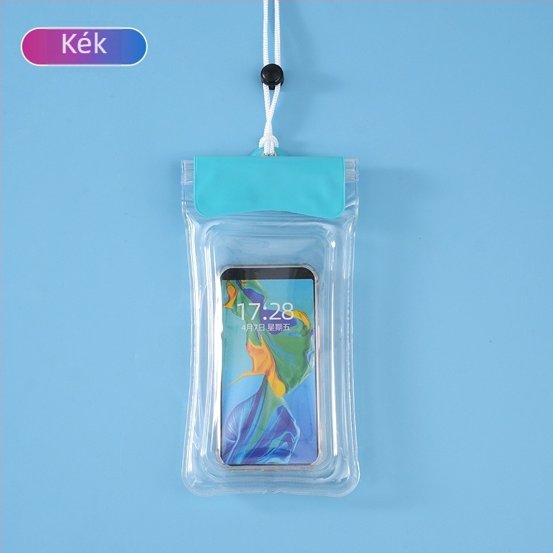 Érintőképernyő-kompatibilis vízálló telefontáska kültéri kerékpározáshoz, átlátszó, tartóval, PVC, minimalist stílus