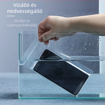 Érintőképernyős védőtasak mobiltelefonhoz, átlátszó vízálló önzáró tasak (Anyag: PE; Márka: Guan Heng; Használat: mobiltelefon tokkal való csomagolás; Zárási hossz: 1,5 cm; Licenc: Hebei XK16-204-00649)