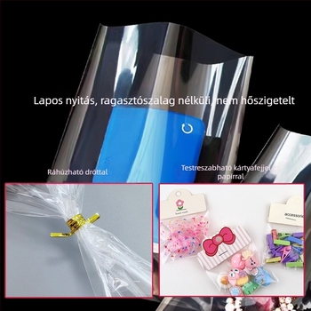 OPP átlátszó lapos zsebcsomag mobiltelefonok csomagolásához, lezárás nélkül, porvédett tárolás