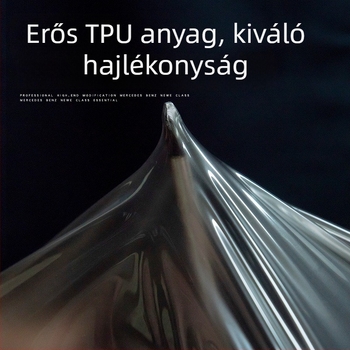 TPU fényszóróvédő fólia - átlátszó, magas és alacsony hőmérséklet-tűrés, univerzális illeszkedés