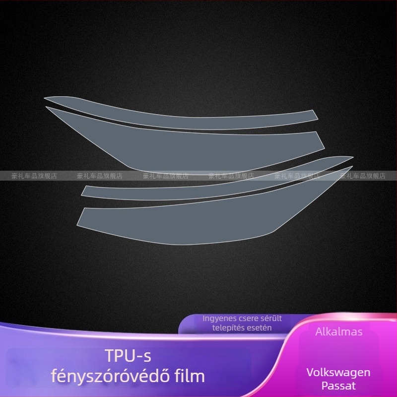 TPU fényszóróvédő fólia - átlátszó, magas és alacsony hőmérséklet-tűrés, univerzális illeszkedés