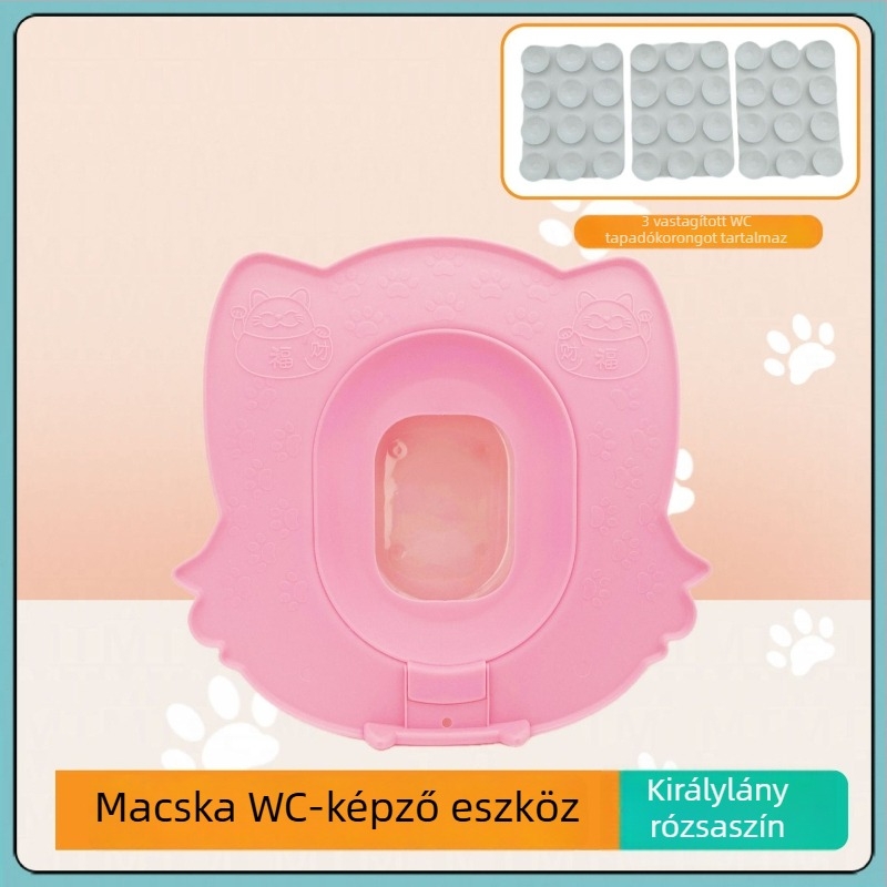 Macska vécéedző eszköz – hetedik generációs frissítés, univerzális macskaalomtálhoz, akár ülő, akár guggoló pozícióban.