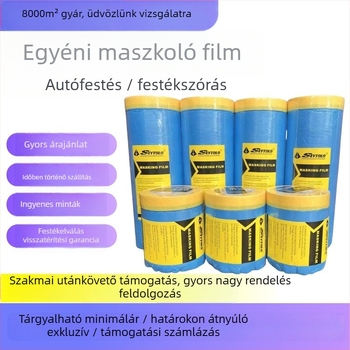 Autófesték maszkoló fólia, PE fólia, 10 μm vastagság, jó tapadás, jó átlátszóság, Kraft papír mag