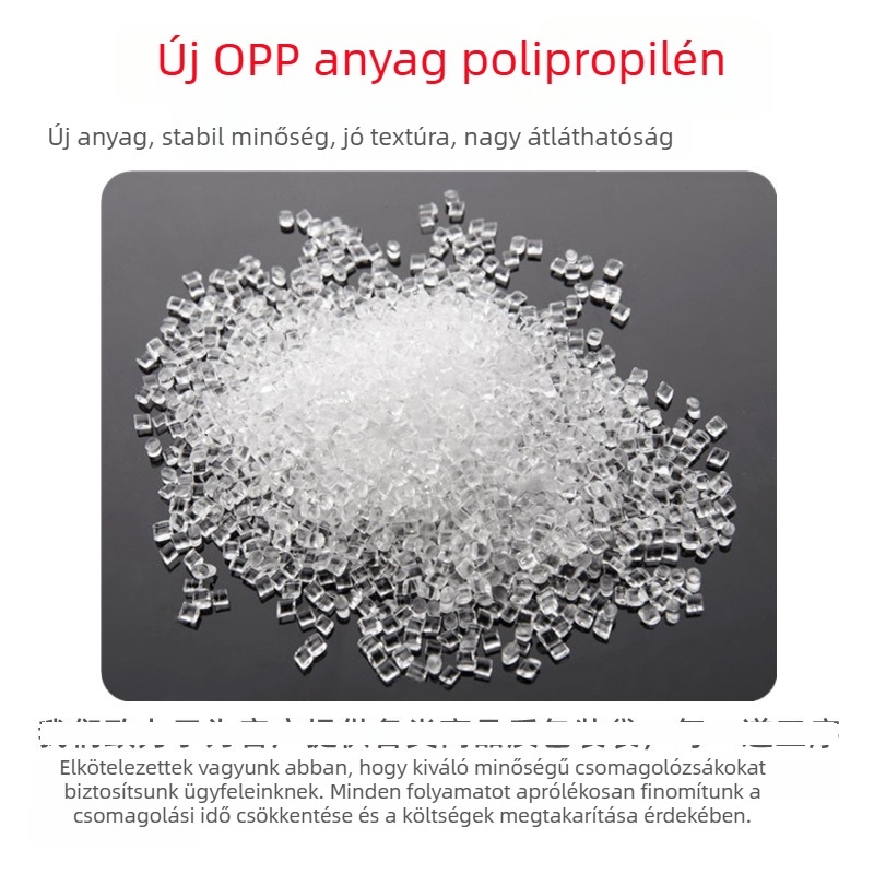 13 cm széles OPP öntapadós tasak ékszerek, könyvek és telefontokok csomagolására, logóval