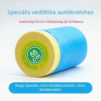 Egyszer használatos autófestés maszkoló film elektrostatikus tapadással, magas adhézió, texturált papír + PE-film, 25 m hosszú, szélesség 55/110/150 cm