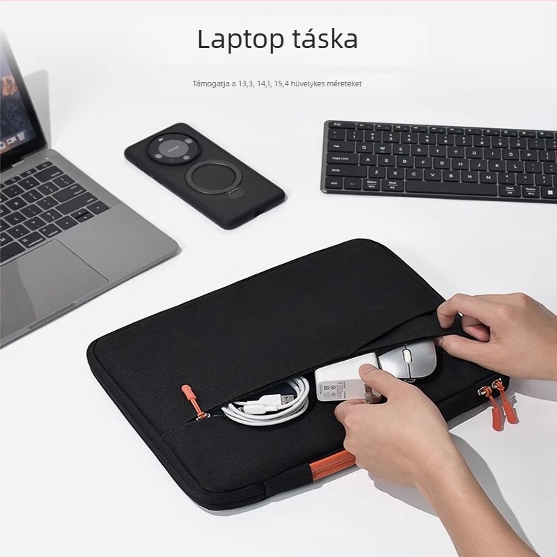 Laptop táska ütésálló belsővel, külső szintetikus bőrből; lélegző és vízálló védelem