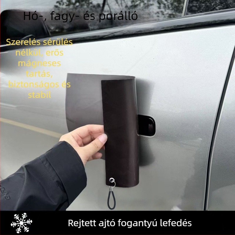 Autó ajtókilincs fagymentesítő matrica — puha mágneses anyag, mágneses szerelés