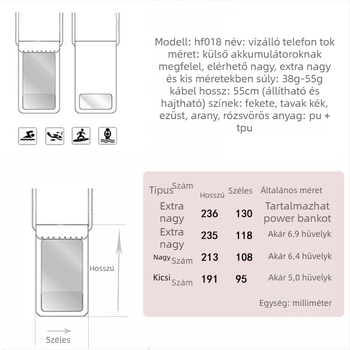 TPU vízálló telefon tok érintőképernyővel, testreszabható logóval, vízálló anyag külső használatra