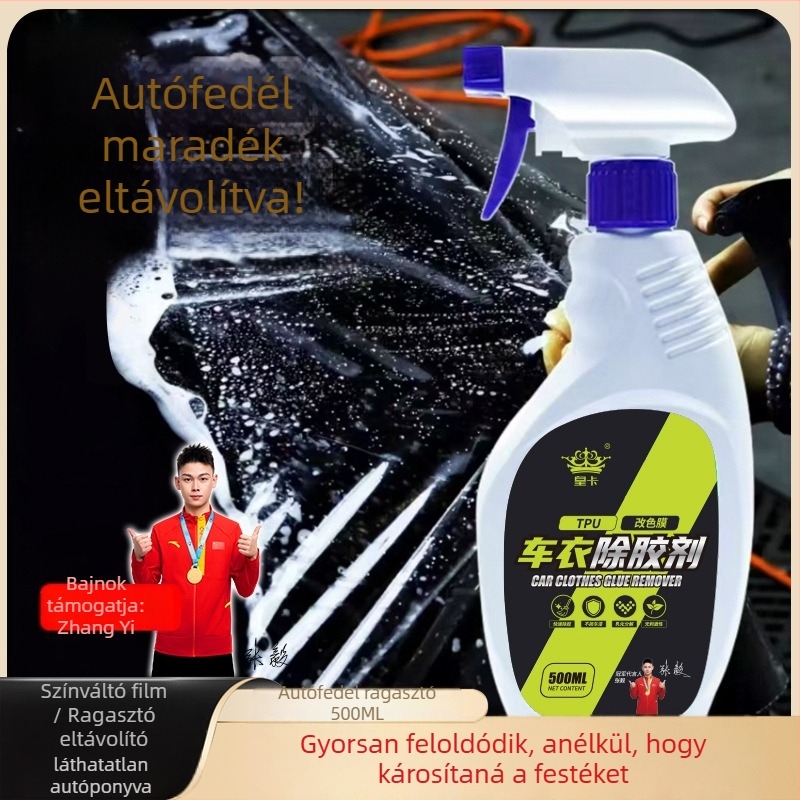 Autóbevonó fólia ragasztóoldó – eltávolítja a ragasztómaradványokat dupla oldalú ragasztóból és matricákból; Shield King, folyékony, pH 7, fő összetevők: ragasztóoldó