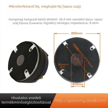 Tweeter-vezető: horn 34/44 mag, sík nyílású tweeter, színpadi hangfal