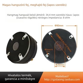 Tweeter-vezető: horn 34/44 mag, sík nyílású tweeter, színpadi hangfal