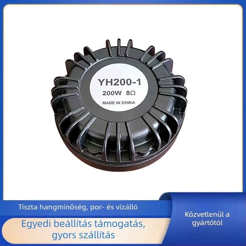 200W-os horn hangszóró hajtó, belső mágnes, membrán nem papír, 350–5500 Hz, nagy audio berendezésekhez