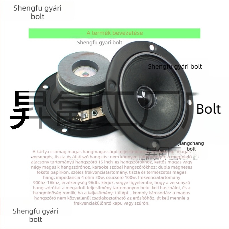 KTV-hez tartozó magas frekvenciájú hangszóró, tiszta és átlátható hangzással