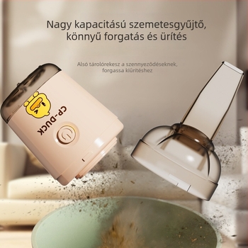 Mini asztali vezeték nélküli porszívó beépített 501-800 mAh akkumulátorral, USB töltés, szívás ≥25 kPa, 4W, zaj ≤36 dB