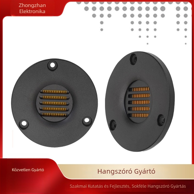 Haier-stílusú tweeter hajlított diafragmával, PI+AL diafragmaanyag, többs magnetikus áramkör, otthoni használatra, magas fidelitás