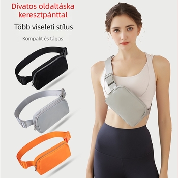 Női deréktáska – street style, nylon, cipzár, belső zseb, mindennapi használat