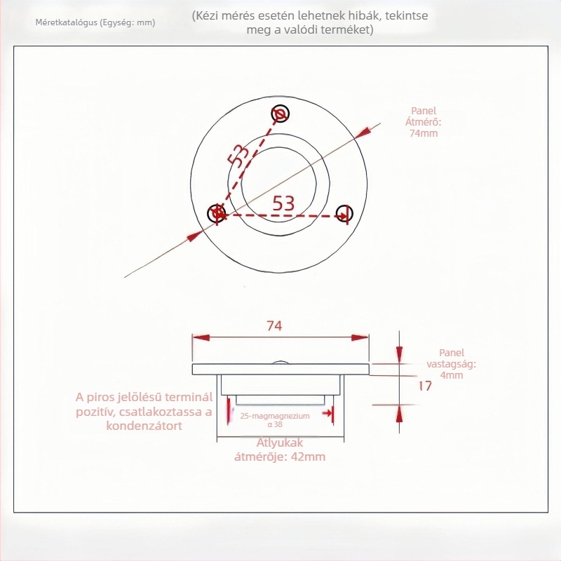 MUSICLEADER koaxiális kompozit tweeter szatén membrános diafragmával, belső mágneses kör, otthoni magas fidelitású hangzáshoz