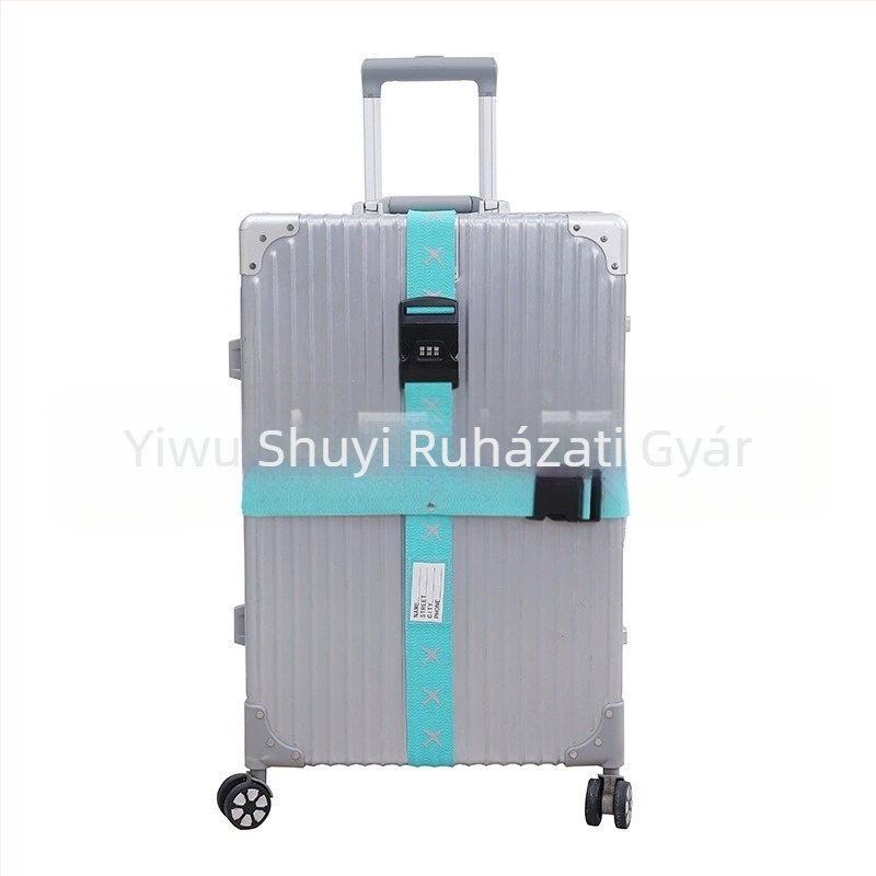 Keresztezett poggyászhevederek, repülőgép-stílus, csíkos mintázat; nejlon, vízálló, ultrakönnyű