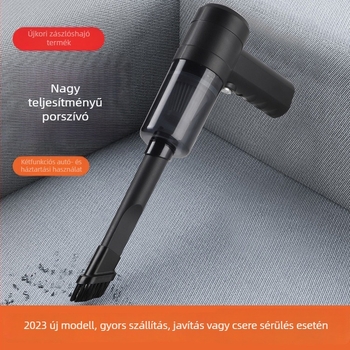 Autóba használható porszívó, vezeték nélküli USB-töltés, nedves és száraz használat, kézben tartható, 14W, beépített 2000mAh akkumulátor