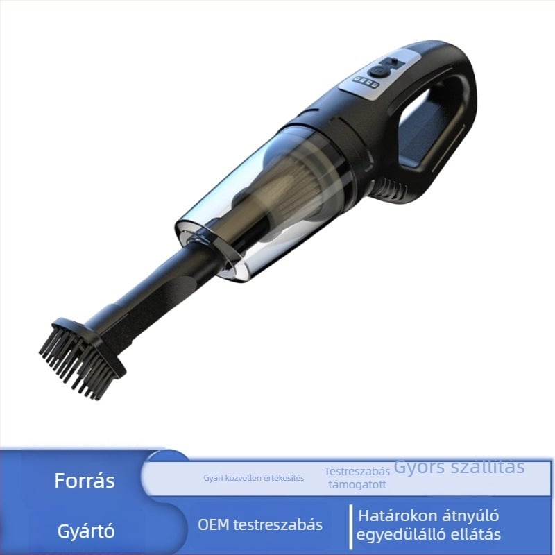 Hordozható vezeték nélküli autó- és otthoni porszívó, 2.4V, 25W, 11000Pa, újratölthető