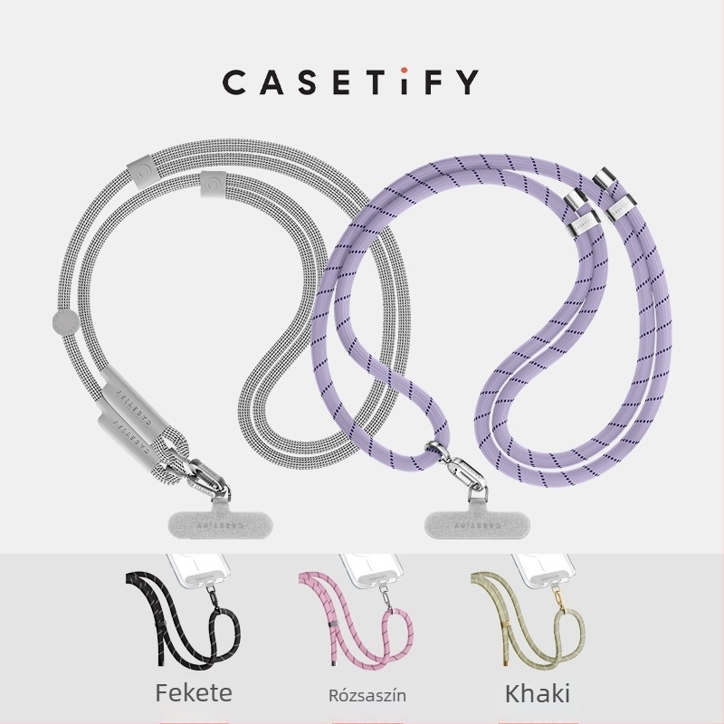 Casetify iPhone mobiltelefon nyakpánt, női stílus, PP kötél műanyag csattal