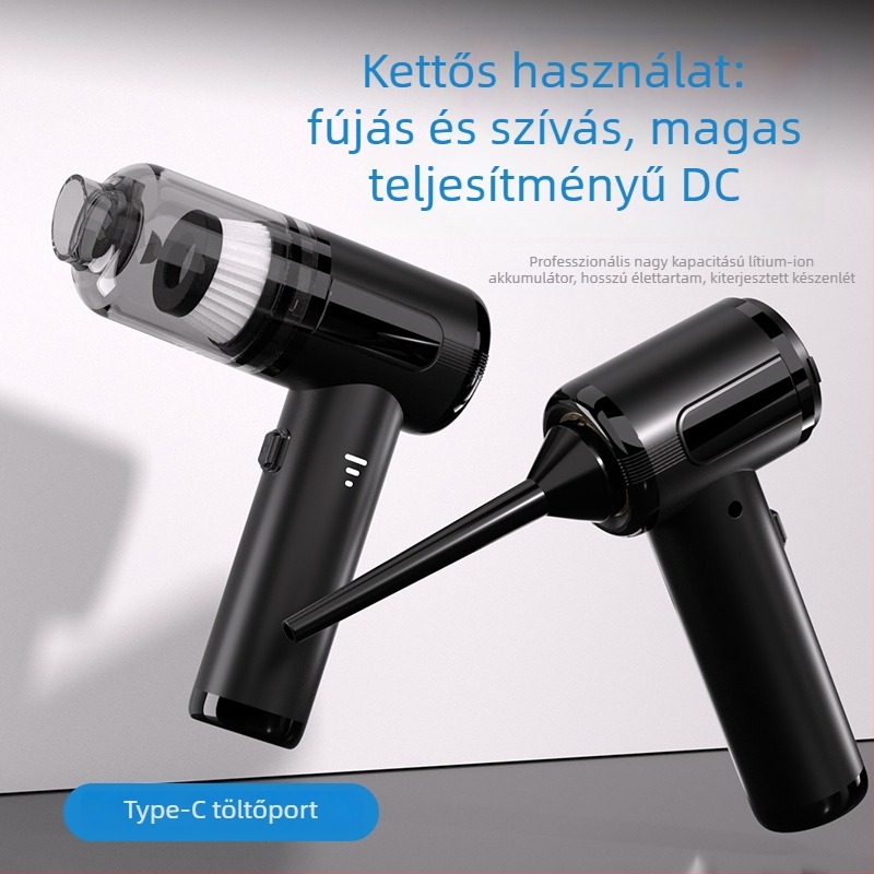 Kézi autóporszívó, vezeték nélküli, újratölthető, 11.1V, 100W, 20000Pa