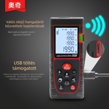 Lézeres távolságmérő belső dekorációhoz (40 m hatótávolság; infravörös érzékelő; elektronikus mérés; OQ sorozat)