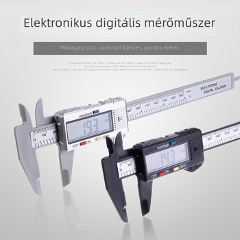 Digitális tolómérő, teljesen műanyag kivitel, elektronikus kijelző, ékszerek és DIY használatra