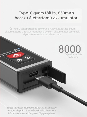 Sw-bt60 Mini okos kézi lézeres távolságmérő infravörös, nagy pontosságú elektronikus vonalzó Bluetooth alkalmazással