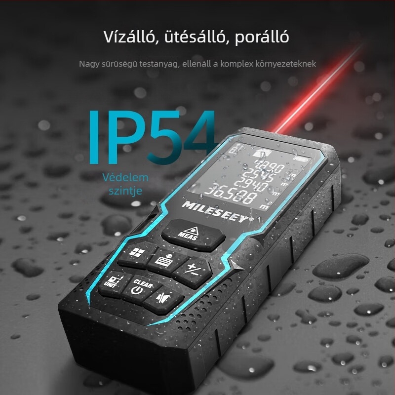 Lézeres távolságmérő, infravörös mérés, magas pontosságú kézi vízálló eszköz (Márka Magnification; Távolságmérő típusa: Lézeres távolságmérő; Maximális memória: 30)
